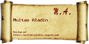 Multas Aladin névjegykártya
